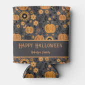 Happy Halloween Fall Pumpkin Family Name Blikjeskoeler (Voorkant)
