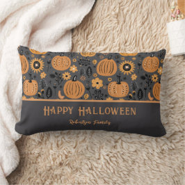Happy Halloween Fall Pumpkin Family Name Kussen
