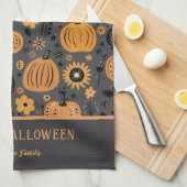 Happy Halloween Fall Pumpkin Family Name Theedoek (Quarter Fold)