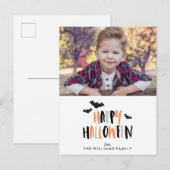 Happy Halloween Family Foto Aankondigingskaart (Voorkant / Achterkant)