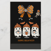 Happy Halloween – fantômes café mignons Briefpapier (Voorkant)