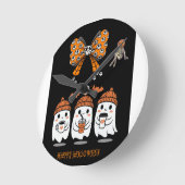 Happy Halloween – fantômes café mignons Ronde Klok (Hoek)