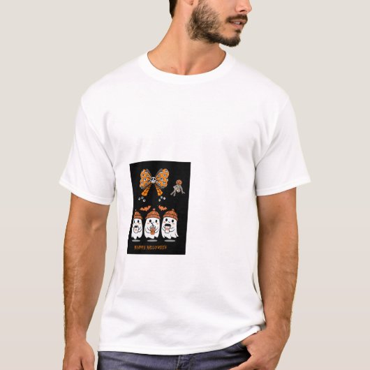 Happy Halloween – fantômes café mignons T-shirt (Voorkant)