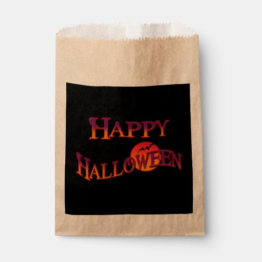 Happy Halloween Favor Bags Bedankzakje (Voorkant)