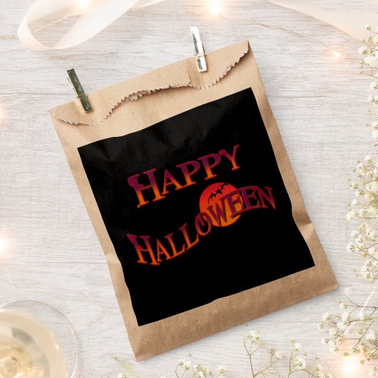 Happy Halloween Favor Bags Bedankzakje (Geknipt)