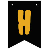 'Happy Halloween' feest zwarte spooky pompoen Vlaggetjes (Eerste vlag)