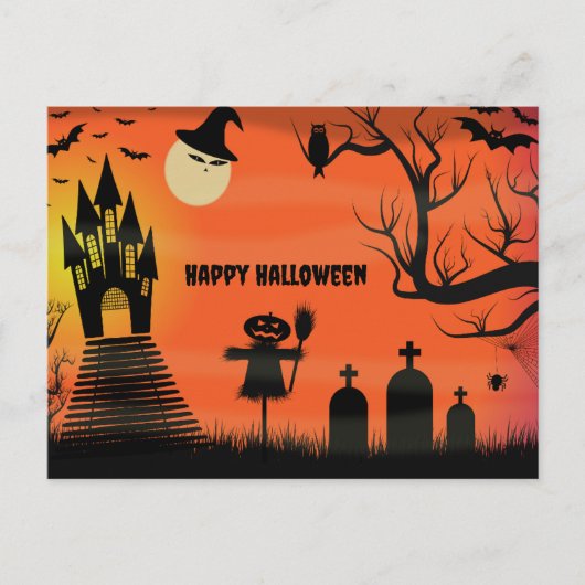Happy Halloween Feestdagenkaart (Voorkant)