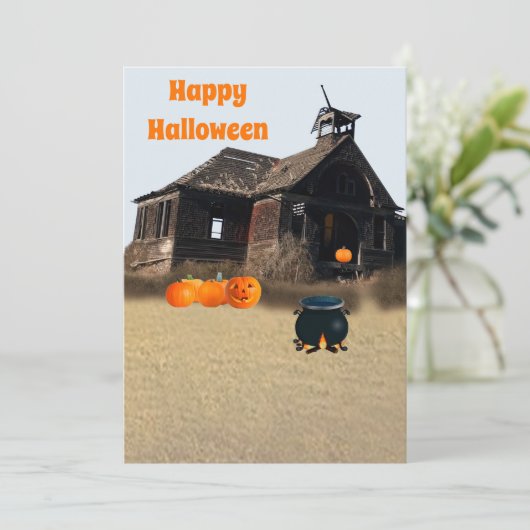 Happy Halloween Feestdagenkaart (Staand voorkant)