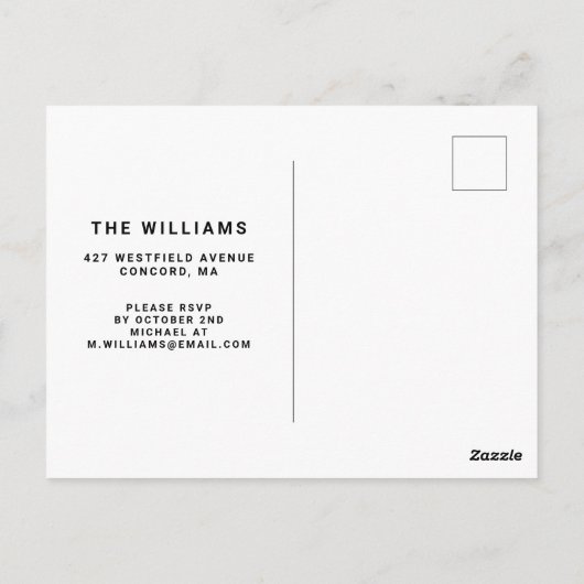 Happy Halloween | Feestskelet Briefkaart (Achterkant)