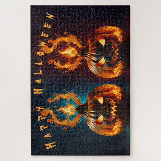Happy Halloween Fiery Legpuzzel (Verticaal)