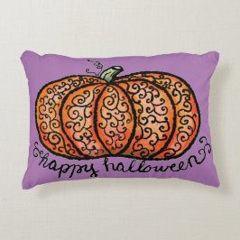 Happy Halloween filigraan pompoen Accent Kussen