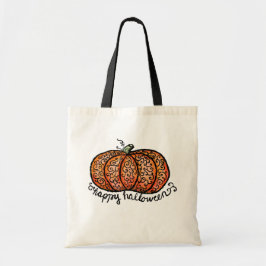 Happy Halloween filigraan pompoen Tote Bag