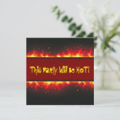 Happy Halloween Flaming Fire Kaart (Staand voorkant)