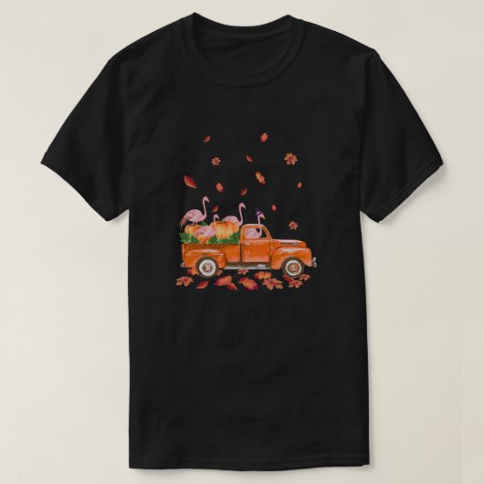 Happy Halloween Flamingo Herfst Autumn Pumpkin Tru T-shirt (Design voorkant)