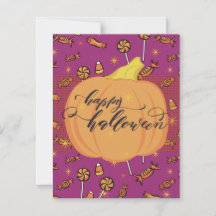 Happy Halloween Flat 4.25 x 5.5 pompoen Kaart