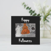 Happy Halloween Flat Kaart (Staand voorkant)