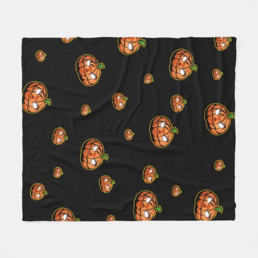 Happy Halloween Fleece Deken (Voorkant (Horizontaal))