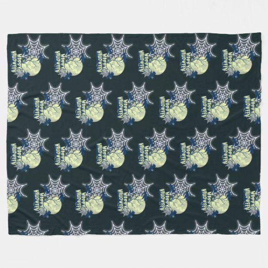 Happy Halloween Fleece Deken (Voorkant (Horizontaal))