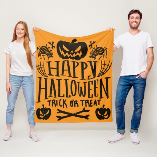 Happy Halloween  Fleece Deken (In situ)