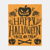 Happy Halloween  Fleece Deken (Voorkant)