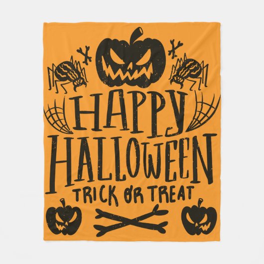 Happy Halloween  Fleece Deken (Voorkant)