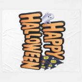 Happy Halloween  Fleece Deken (Voorkant (Horizontaal))