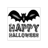 Happy Halloween Flying Black Bat Trick or treat Rubberstempel (Afrduk)