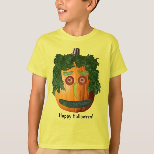 Happy Halloween Food Pumpkin Face Kinder Shirt (Voorkant)