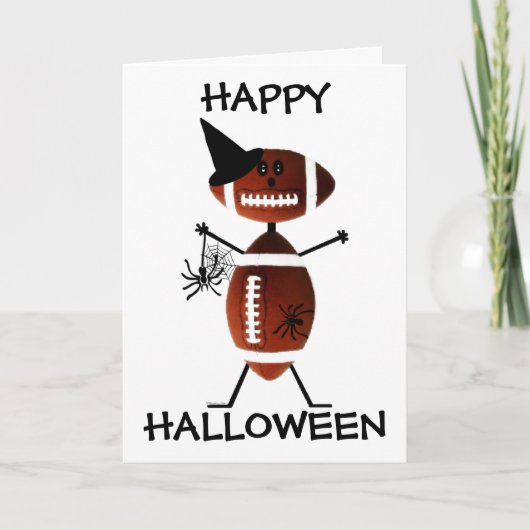 Happy Halloween Football Kaart (Voorkant)