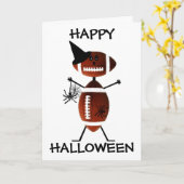 Happy Halloween Football Kaart (Gele Bloem)