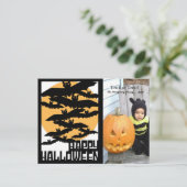 Happy Halloween Foto Briefkaart (Staand voorkant)