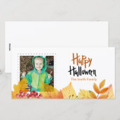Happy Halloween-fotokaart Feestdagenkaart (Voorkant / Achterkant)