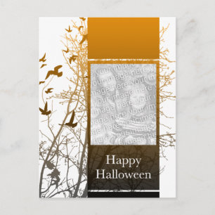 happy halloween fotokaart : silhouet briefkaart