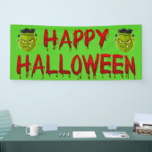 Happy Halloween Frankenstein die bloed afvoert Spandoek (Beurs)