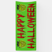 Happy Halloween Frankenstein die bloed afvoert Spandoek (Verticaal)