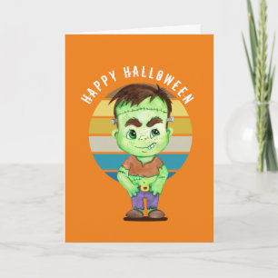 Happy Halloween - frankenstein Kaart