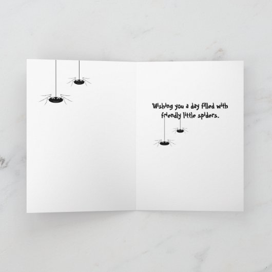 Happy Halloween Frankenstein Spider Kaart (Binnen)