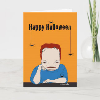 Happy Halloween Frankenstein Spider Kaart