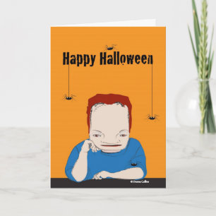 Happy Halloween Frankenstein spinkaart Kaart