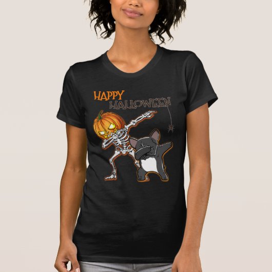 Happy Halloween French Bulldog T-shirt (Voorkant)
