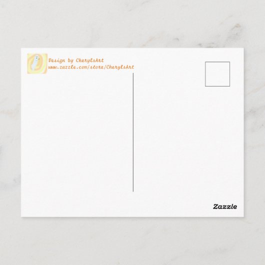 Happy Halloween Friendly Ghost Briefkaarten (Achterkant)