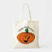 Happy Halloween, Friendly, Pumpkin Jack-o'-Lantern Tote Bag (Voorkant)