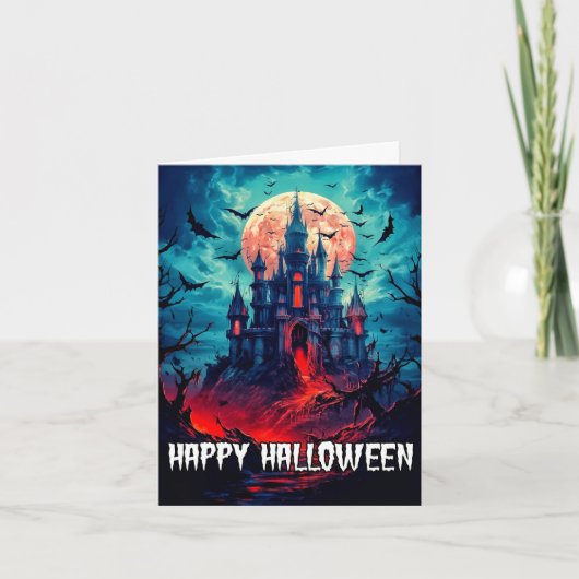 Happy Halloween | Frightful Haunted House Kaart (Voorkant)
