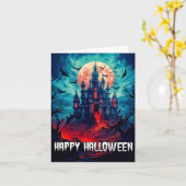 Happy Halloween | Frightful Haunted House Kaart (Gele Bloem)