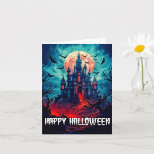 Happy Halloween   Frightful Haunted House Kaart