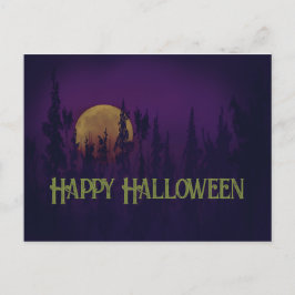 Happy Halloween Full Moon Uitnodiging Briefkaart