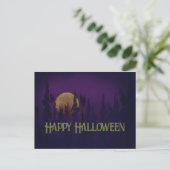 Happy Halloween Full Moon Uitnodiging Briefkaart (Staand voorkant)