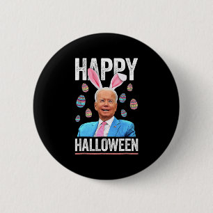 Happy Halloween Fun Biden Bunny Eggs voor Hallowee Ronde Button 5,7 Cm