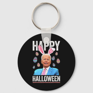 Happy Halloween Fun Biden Bunny Eggs voor Hallowee Sleutelhanger