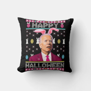 Happy Halloween Fun Bunny Joe Biden verwarde Easte Kussen